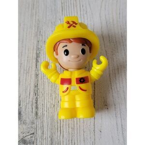 Engineer yellow gear guy person toy figure
